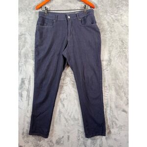Woolly Longhaul Pants Mens 32x30 Navy Blue Merino Wool Comfort Travel Stretch